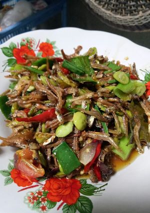 Foto resep Tumis teri pete pedas
