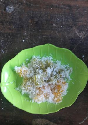 Foto resep Singkong empuk warna warni