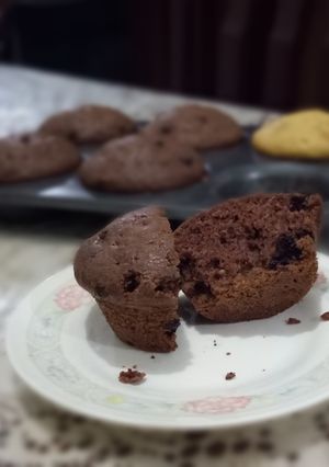 Foto resep Muffin Cokelat & Vanila