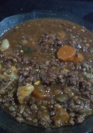 Una foto de Guiso de lentejas saludable y nutritivo