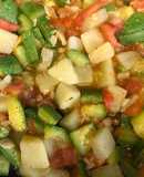 Calabacitas con papas y tocino