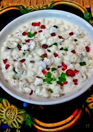 A picture of Dry Fruit Sweet Raita.