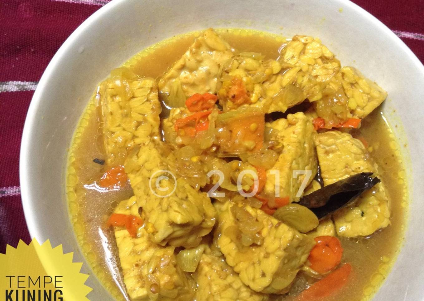 Tempe Kuning Kuah Pedas