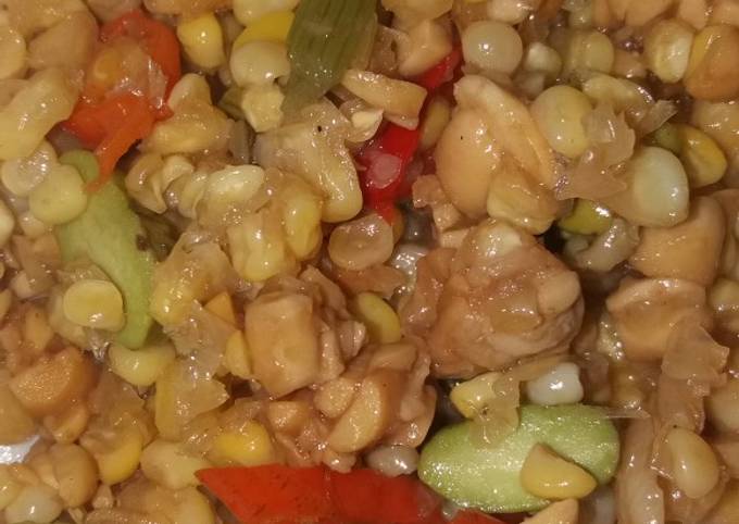 Resep: Serundeng jagung pete tempe Gampang