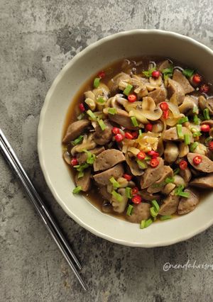 Foto resep Tumis Jamur Bakso saus Tiram