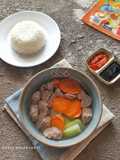 Sop Bakso Wortel Labu