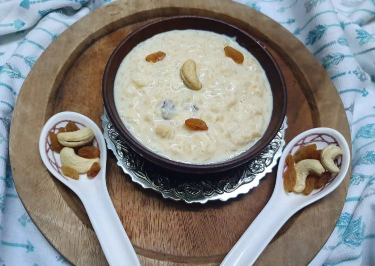 rice pudding with date palm jaggery recipe main photo