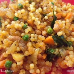 A picture of My version of sabudana khichadi.