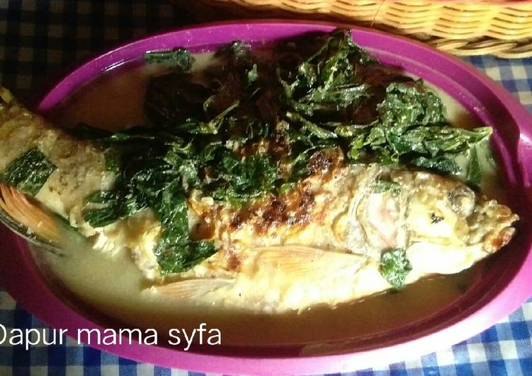 Gulai Daun singkong ikan Panggang