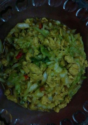Foto resep Tumis kubis dan telur