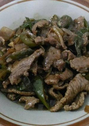 Foto resep Tumis daging lombok ijo praktis