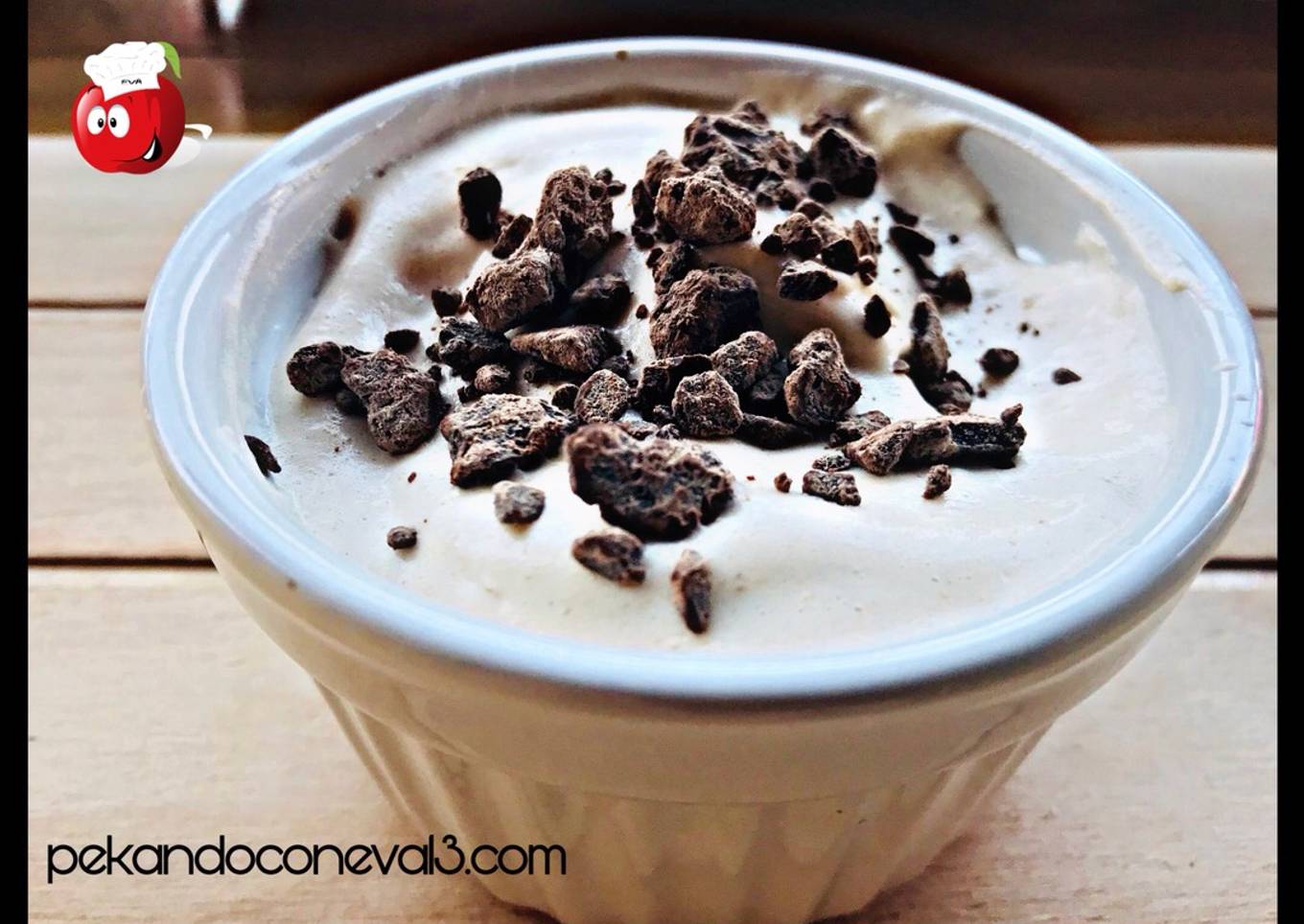 Mousse Helada de plátano, y chocolate