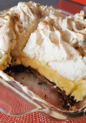 Una foto de Pie de Limón, con base de Chocolate