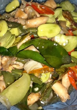 Foto resep Tumis cumi asin pete