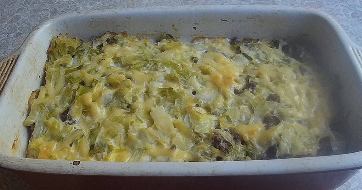 Рецепт запеканка картофельная с капустой и фаршем в духовке рецепт с фото