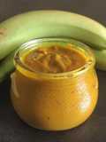 Ketchup di banana con spiedini di tofu