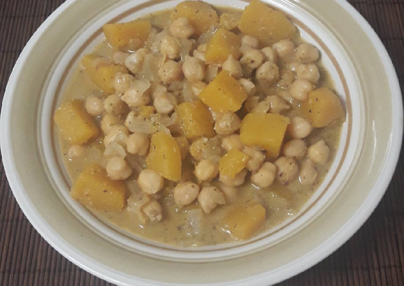 Garbanzos con calabaza