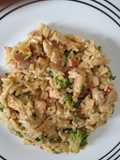 Risotto de pollo con vegetales