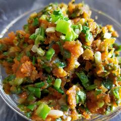 A picture of Spring Onions with Besan.