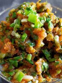 A picture of Spring Onions with Besan.