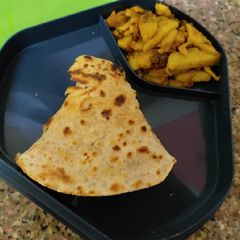 Aloo bhaja Ajwain paratha A picture of Aloo bhaja Ajwain paratha.