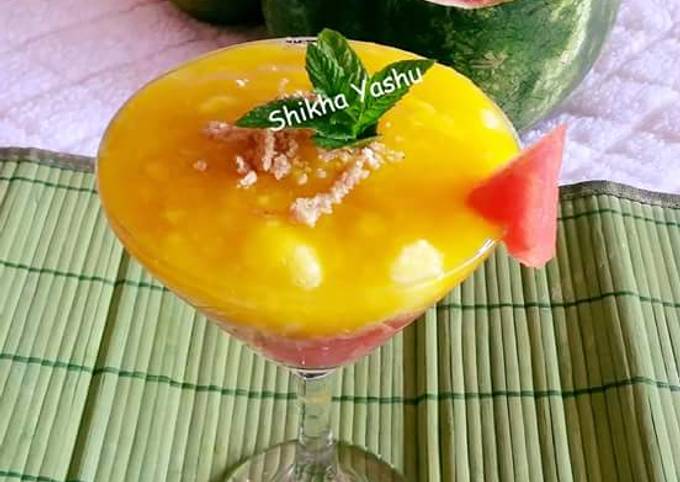 Simple Way to Make Perfect Strawberry Sorbet with Mango Parfait