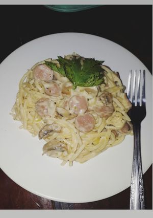 Foto resep Spaghetti Creamy Carbonara With Italian Herbs