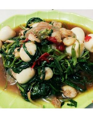 Foto resep Tumis Kangkung mix puyuh 🍲🍴