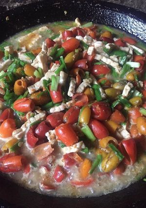 Foto resep Kulit mlinjo kuah pedas