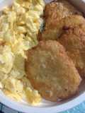 Mini hash brown w/ creamy scramble egg (menu sarapan anak ala mcd)