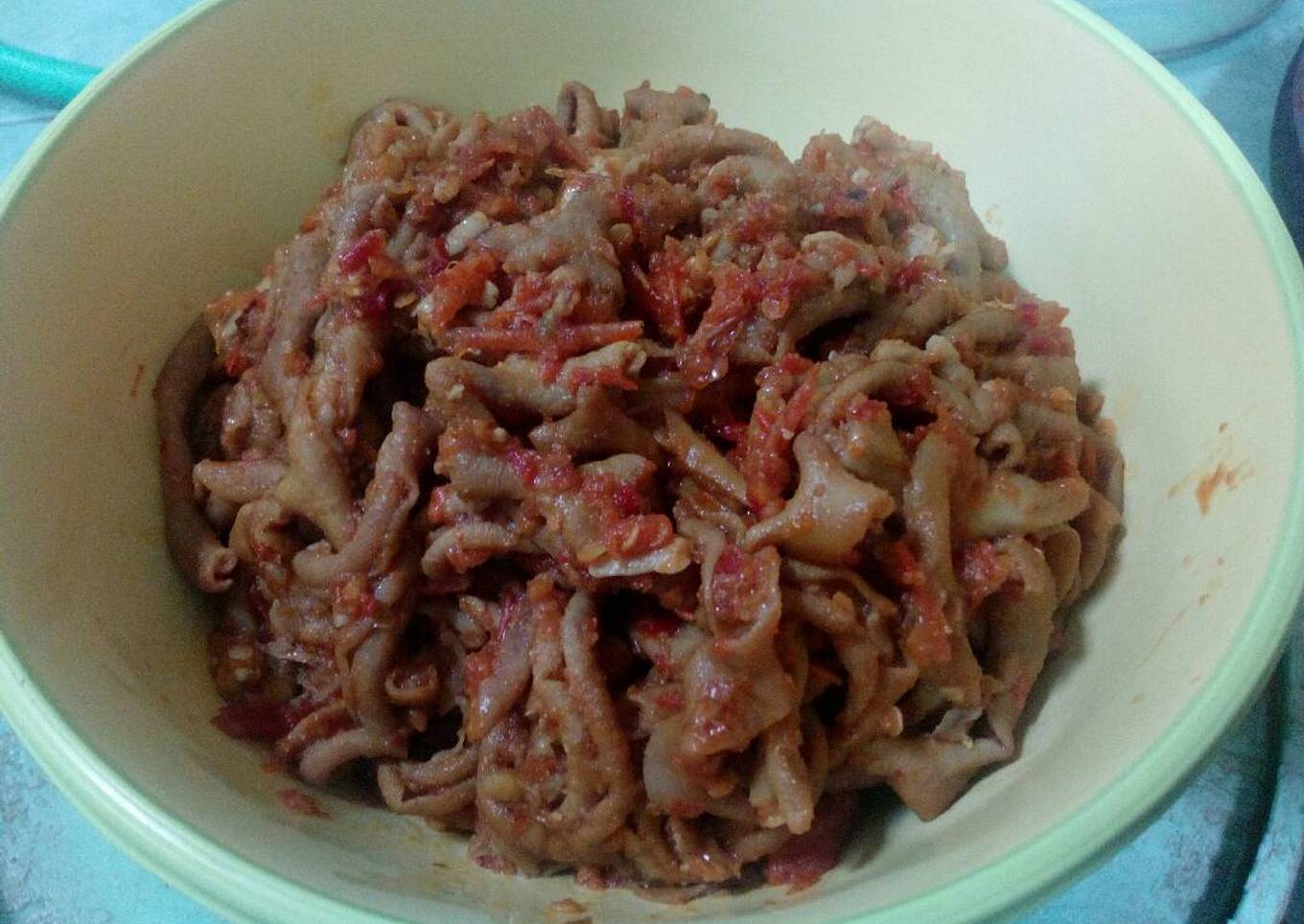 Resep Usus balado huhhah, Bikin Ngiler