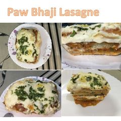 A picture of Baked Paw Bhaji Lasagne.