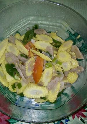 Foto resep Tumisan Jagung Muda+Bakso Ayam