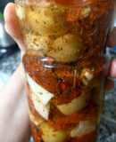 Conserva de Tomates, Aceitunas y Queso Cremoso