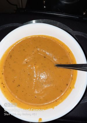 A picture of Pumpkin soup.