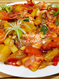 Foto resep Udang Nanas Asam Manis Yummy Nian