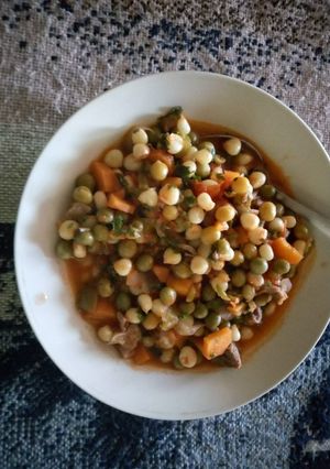 A picture of Githeri(green peas.