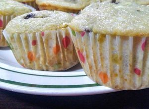 Una foto de Muffins de plátano y chispas de chocolate