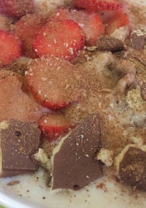 Una foto de Desayuno saludable avena tipo cereal