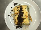 Lasagna verde de pollo y morrones horneados