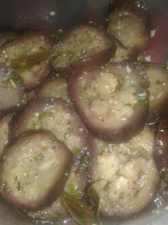 Una foto de Berenjenas al escabeche