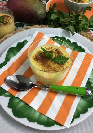 Una foto de Natillas de mango