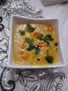 A picture of Mong and masoor daal (soup).