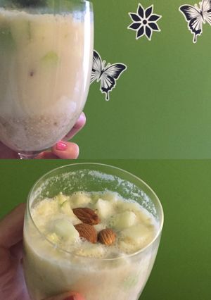 Una foto de Quinoa con leche de almendras