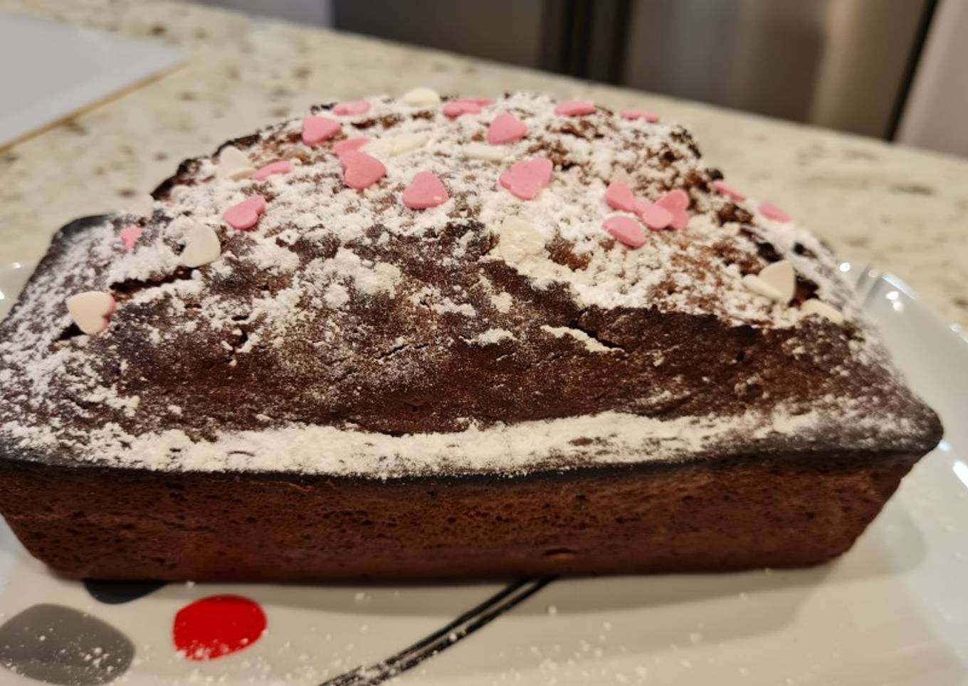 Bizcocho de turrón de chocolate