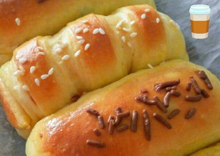 Potato Bread with choco and cheese filling