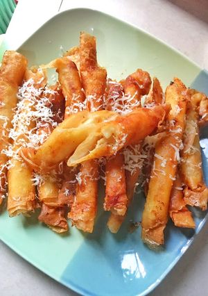 Foto resep Lumpia pisang keju