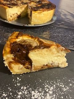 Une photo de Flan pâtissier banane-chocolat