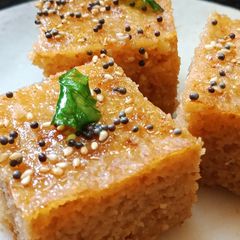 A picture of Brown bread dhokla.