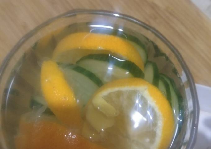 Steps to Make Any-night-of-the-week Orange lemon cucumber ginger detox drink